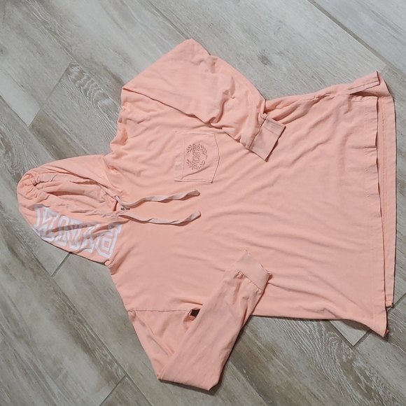 PINK Victoria's Secret Tops - Victoria's Secret Pink Hooded Long Sleeve Top